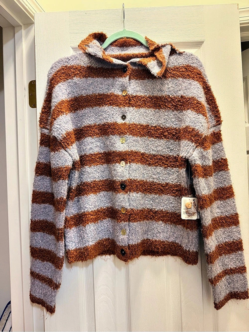 Free people Striped Cardigan XS NWT